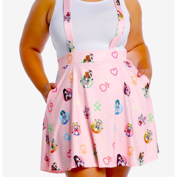 Hot Topic Dresses & Skirts - Sailor Moon Symbols Suspender Skirt
